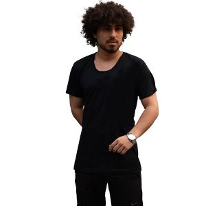 زیرپوش مردانه نیم آستین و یقه گرد پلی استر پنبه سایز 46