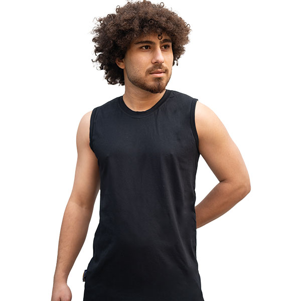 زیرپوش مردانه حلقه ای مشکی 100% نخی سایز 48 04