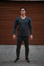 ست پیراهن شلوار گرمکن مردانه زغالی