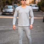 ست پیراهن شلوار گرمکن مردانه طوسی