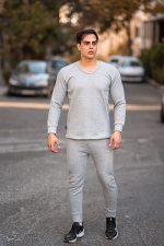 ست پیراهن شلوار گرمکن مردانه طوسی